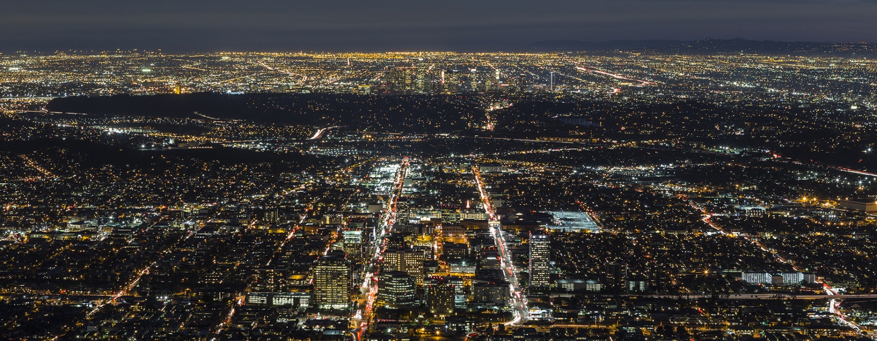 a city at night